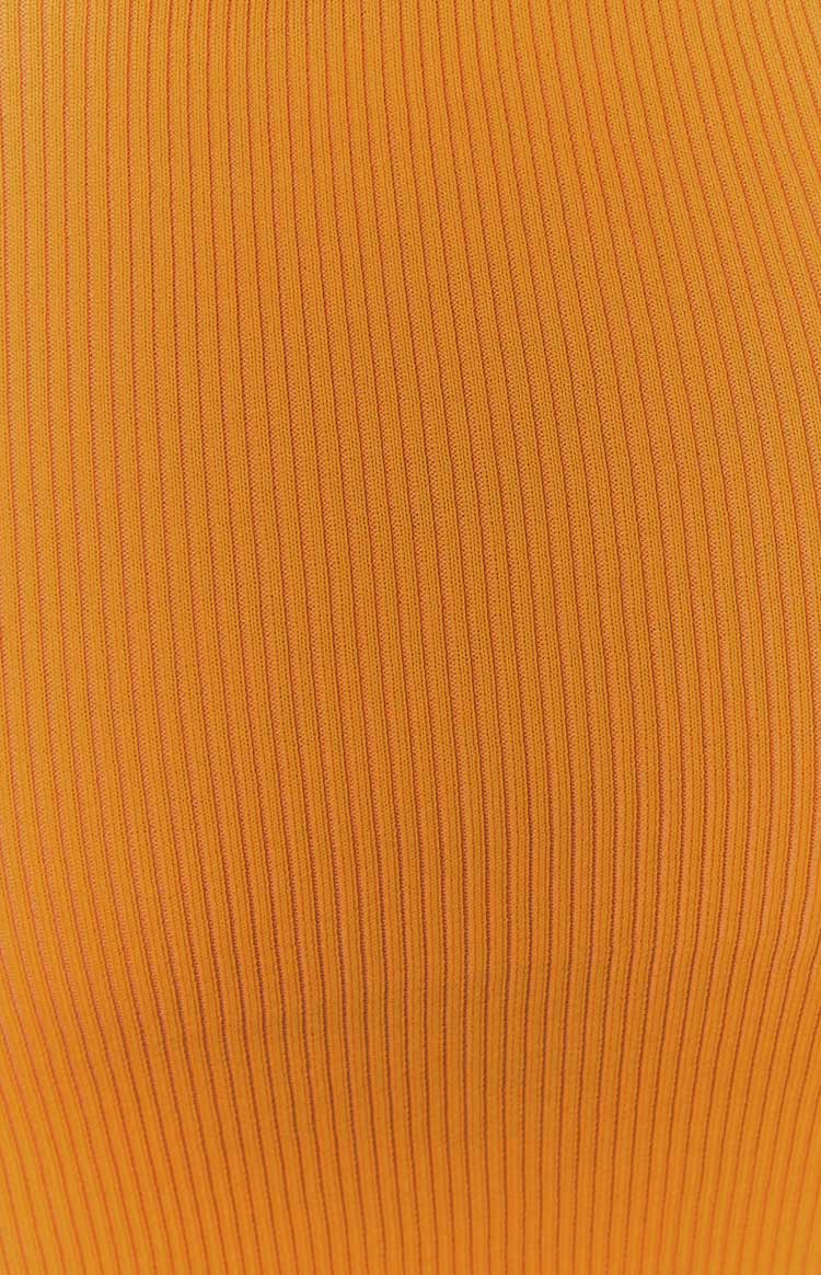 Shani Orange Knit Mini Dress