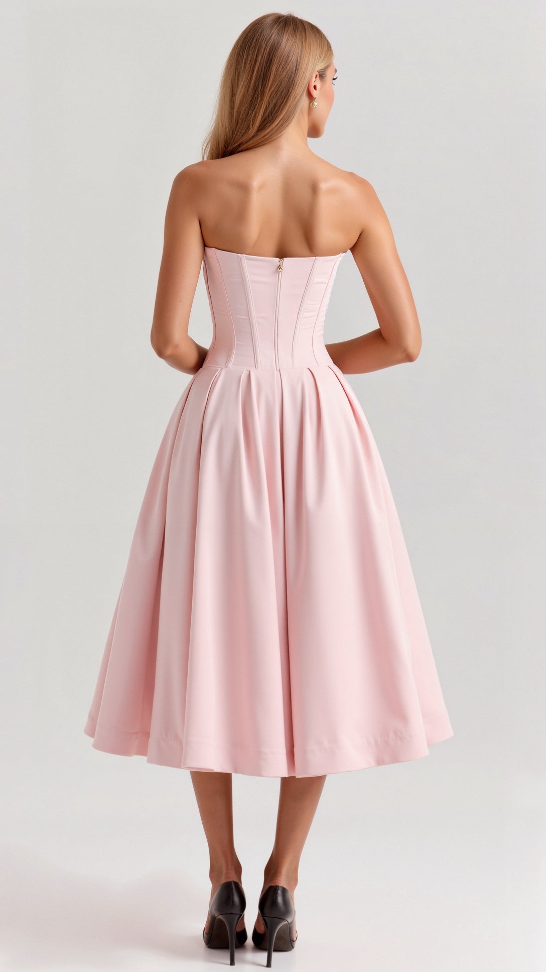 Strapless Midi Dress Celestia