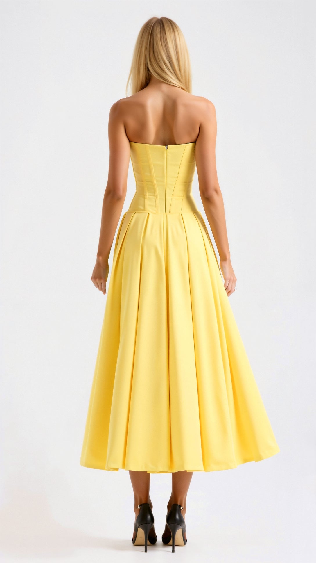 Strapless Midi Dress Celestia