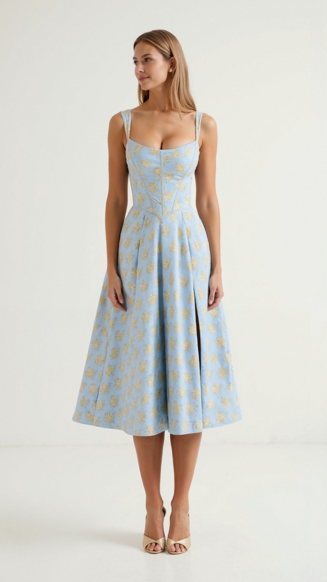 Dahlia Bloom Midi Dress