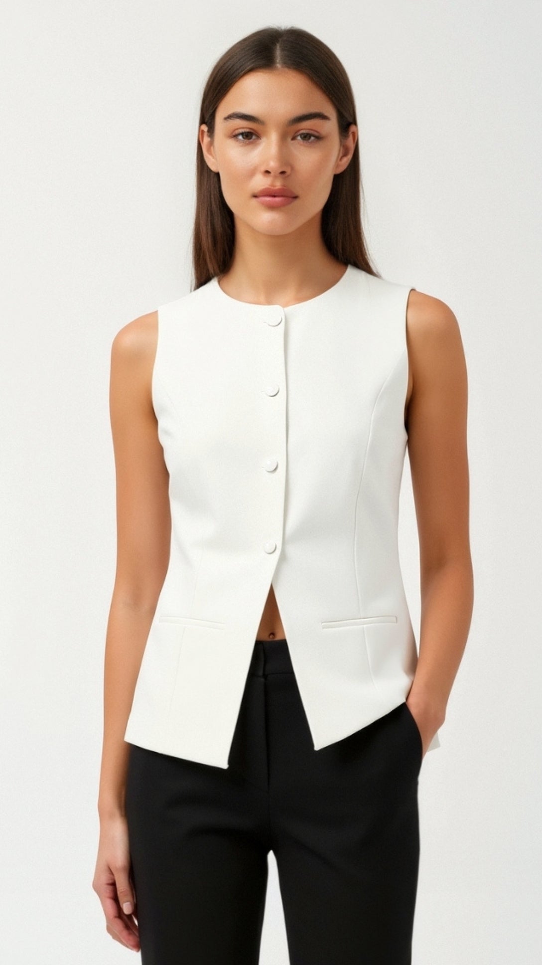 Ellie Tank Top with Buttons