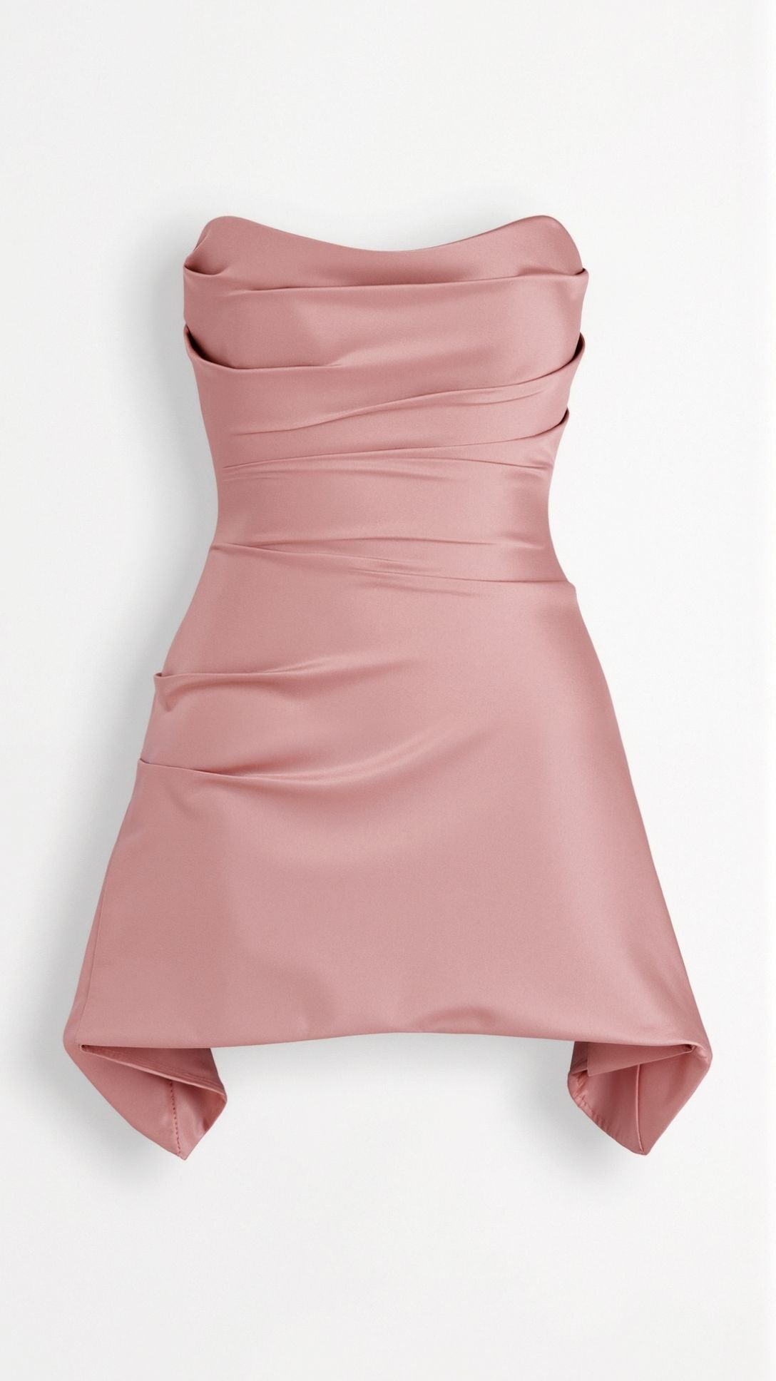 Rosewater Whisper Strapless Mini Dress