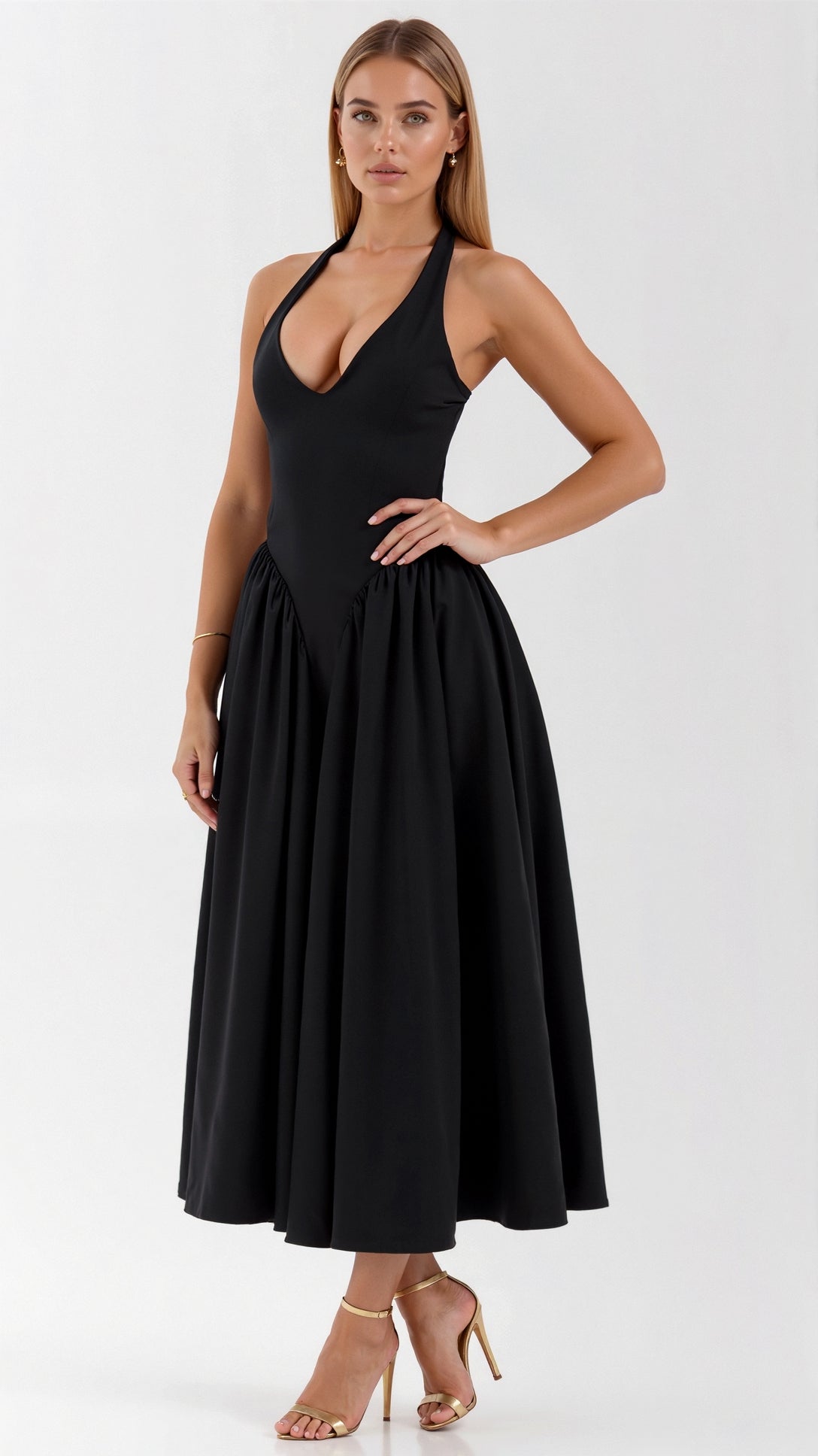 Ianthe Halter Neck Midi Dress