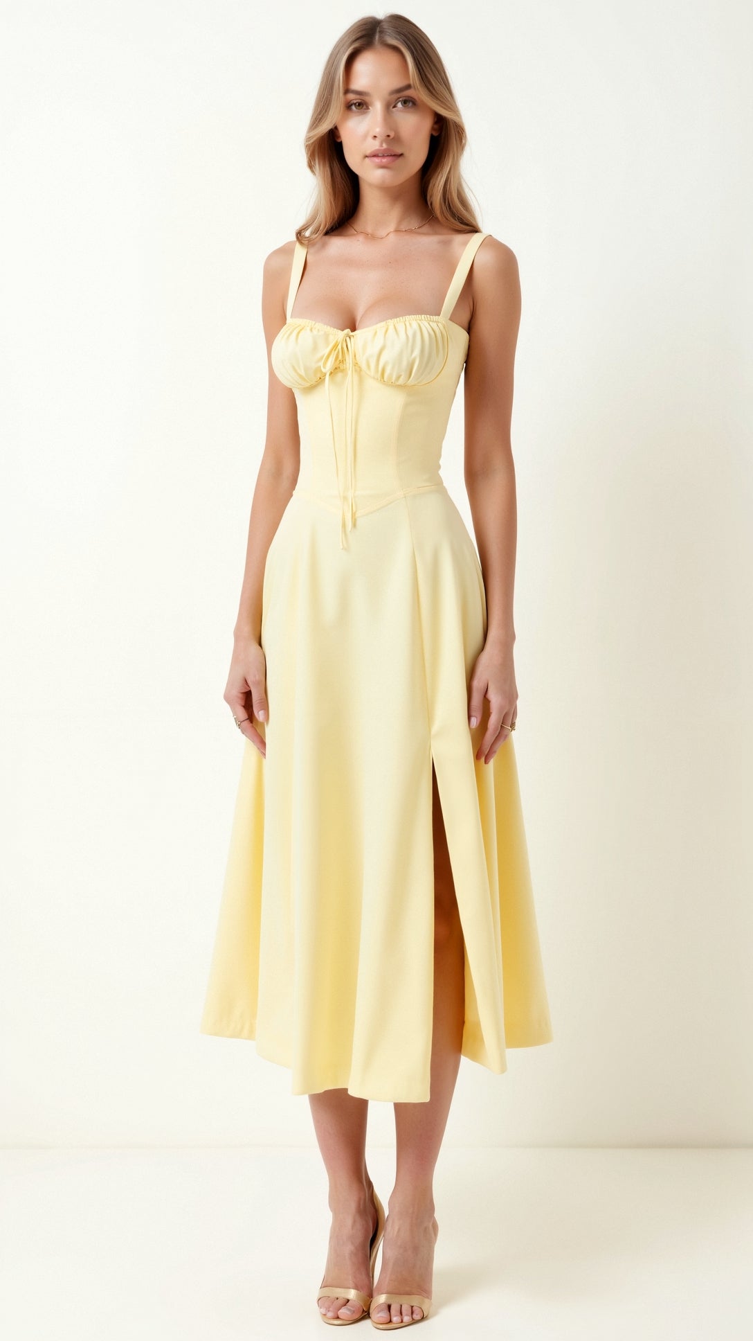 Jade Whisper Lacing Midi Dress