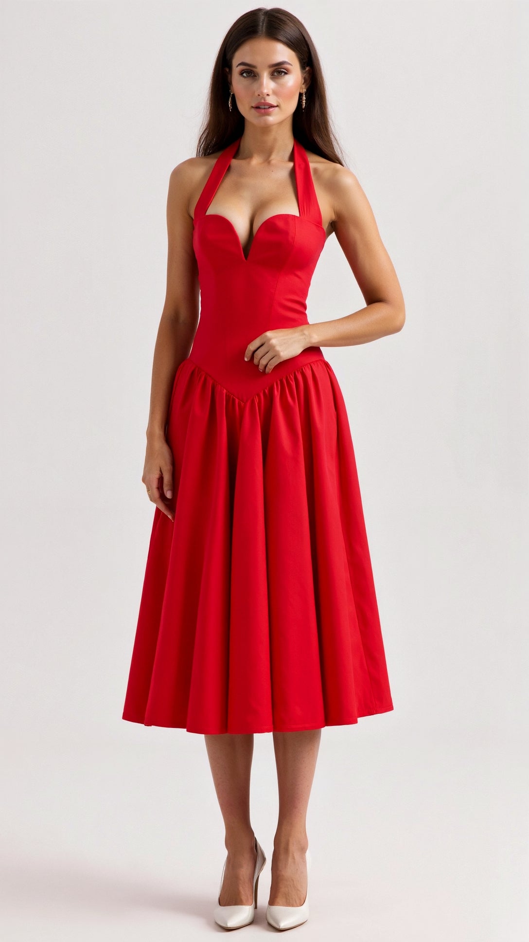 Katarina Halterneck Midi Dress