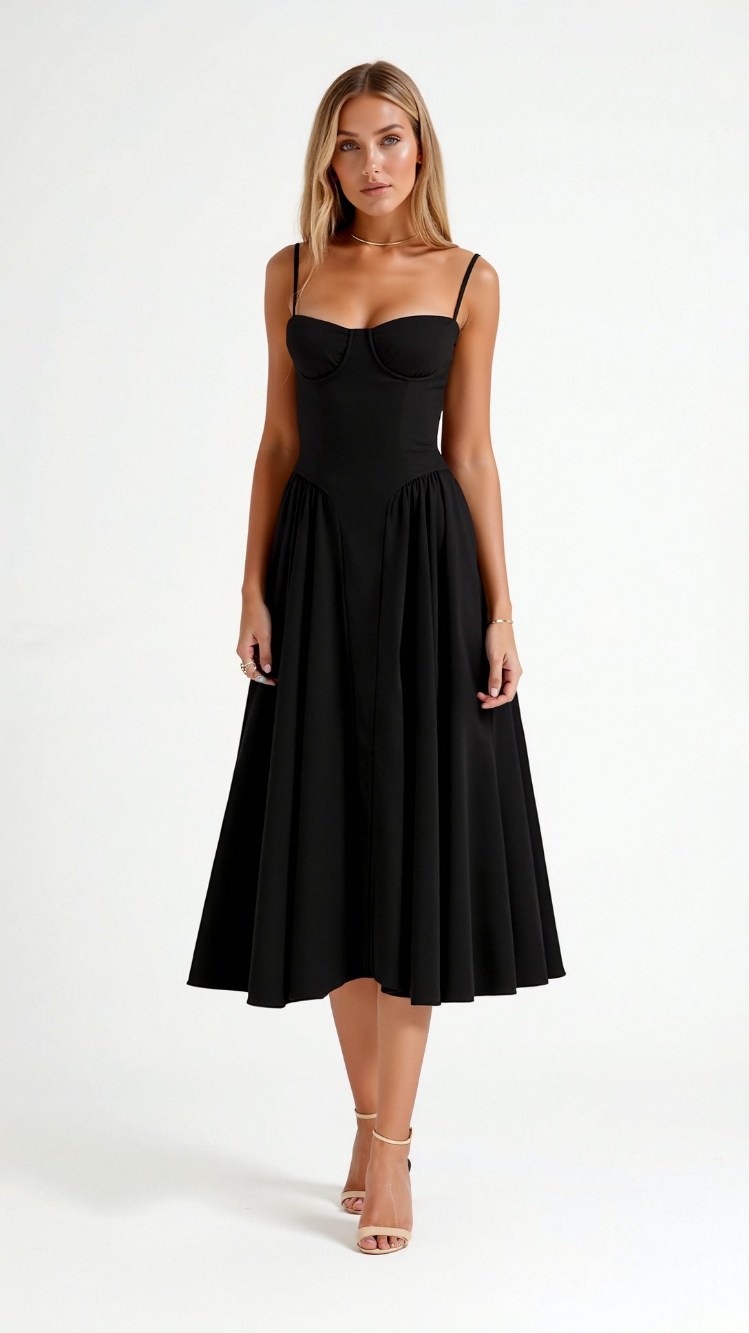 Odette Corset Midi Dress