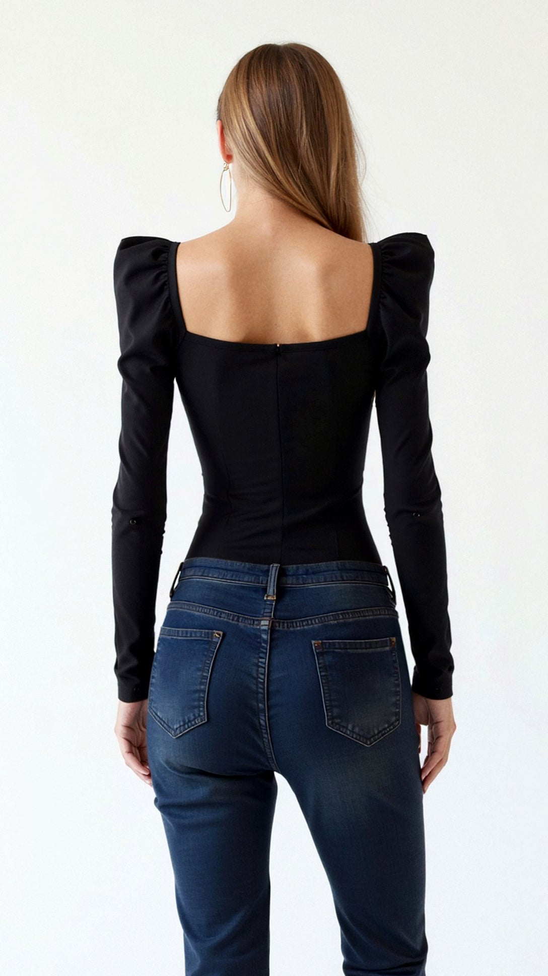 Xenia Top with Puff Sleeves