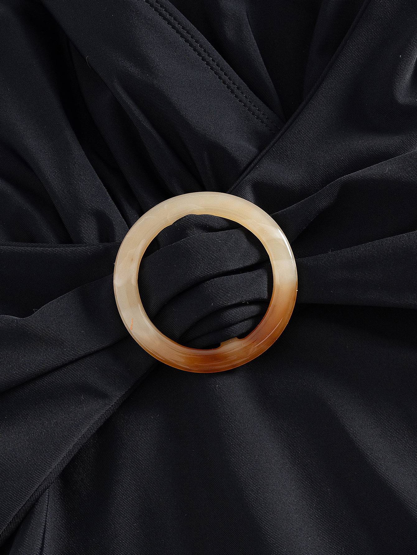 Riviera Belted Halter One-Piece Swimsuit