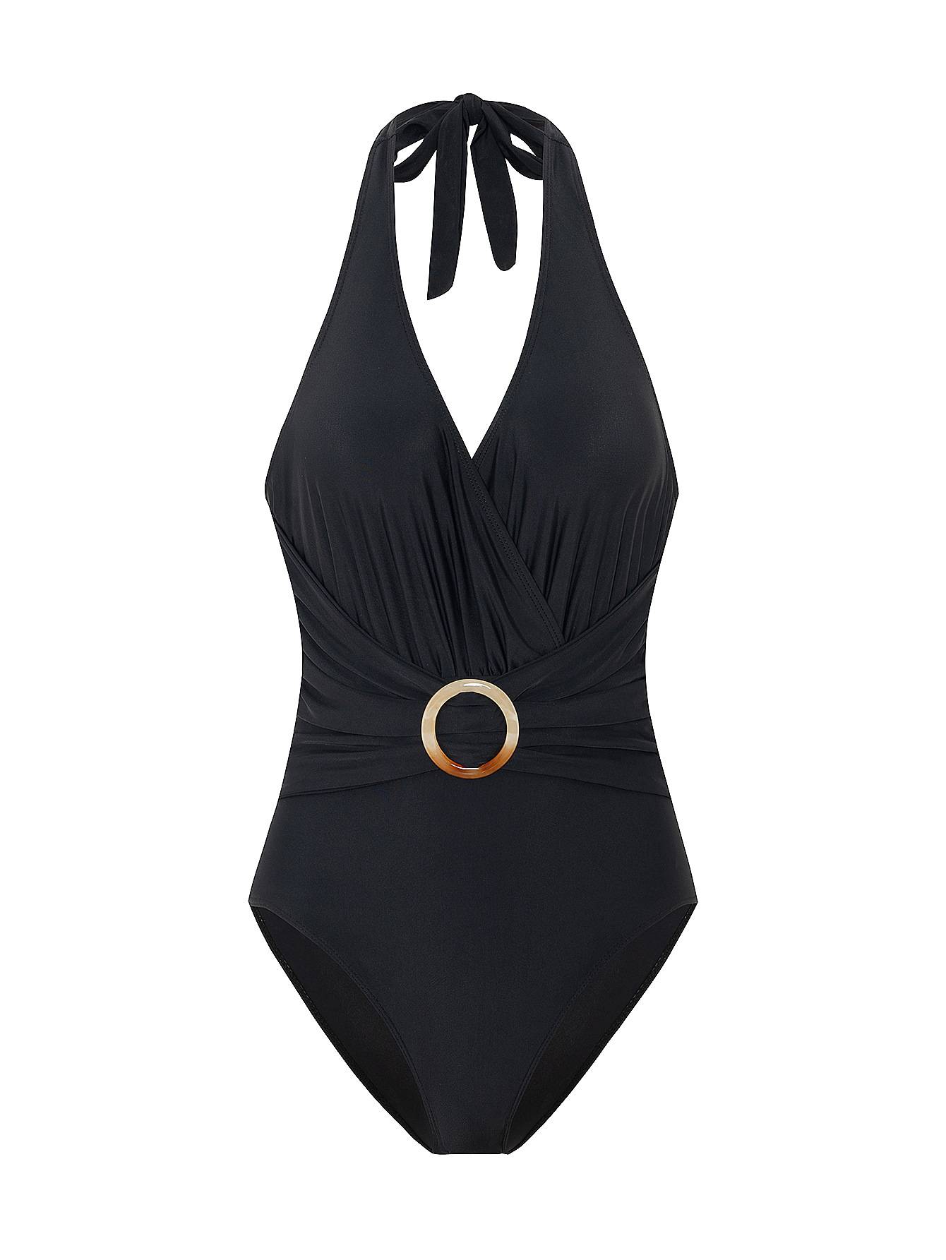 Riviera Belted Halter One-Piece Swimsuit