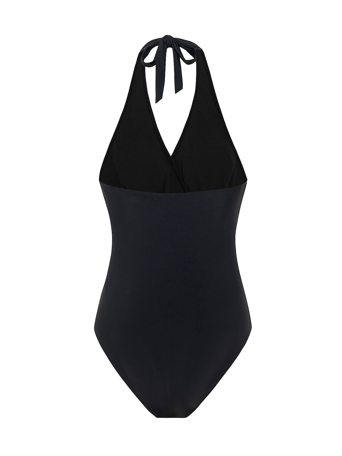 Riviera Belted Halter One-Piece Swimsuit