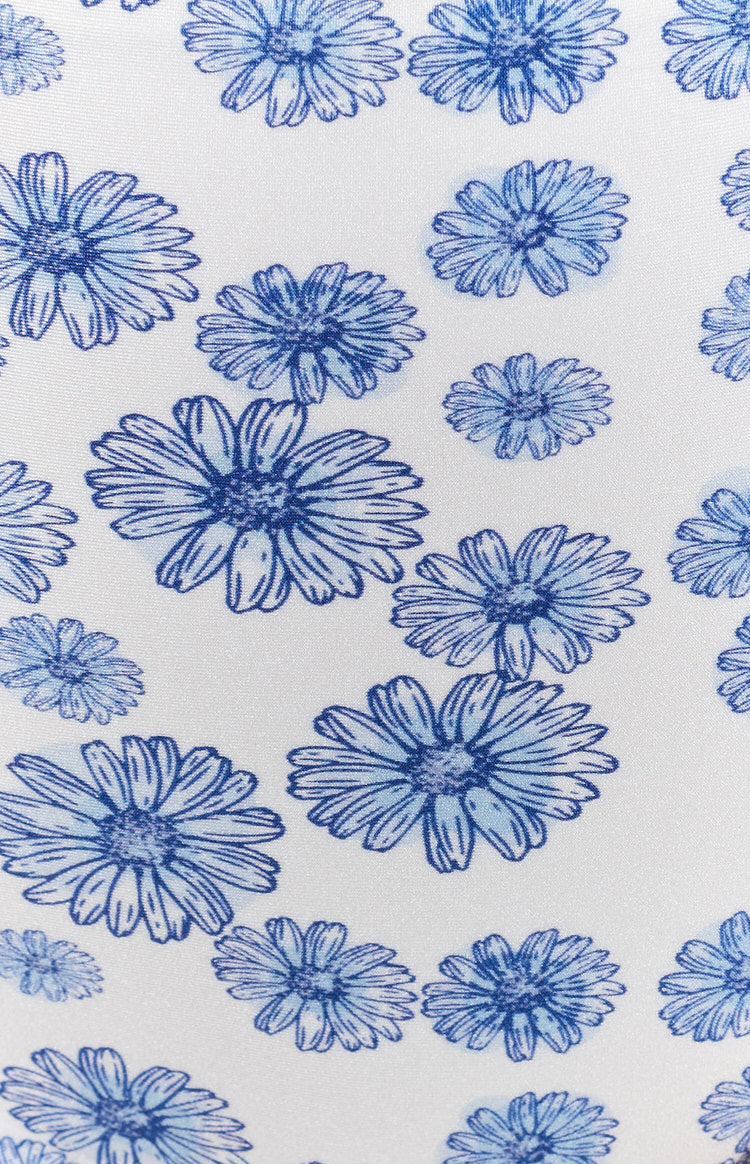 Majorca High Waisted Bikini Bottoms Blue Daisy