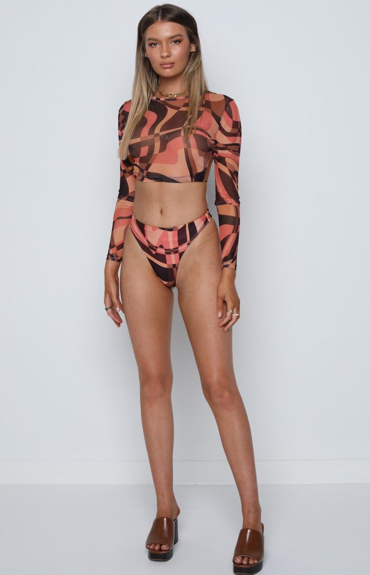 One Love Festival Bikini Bottoms Brown