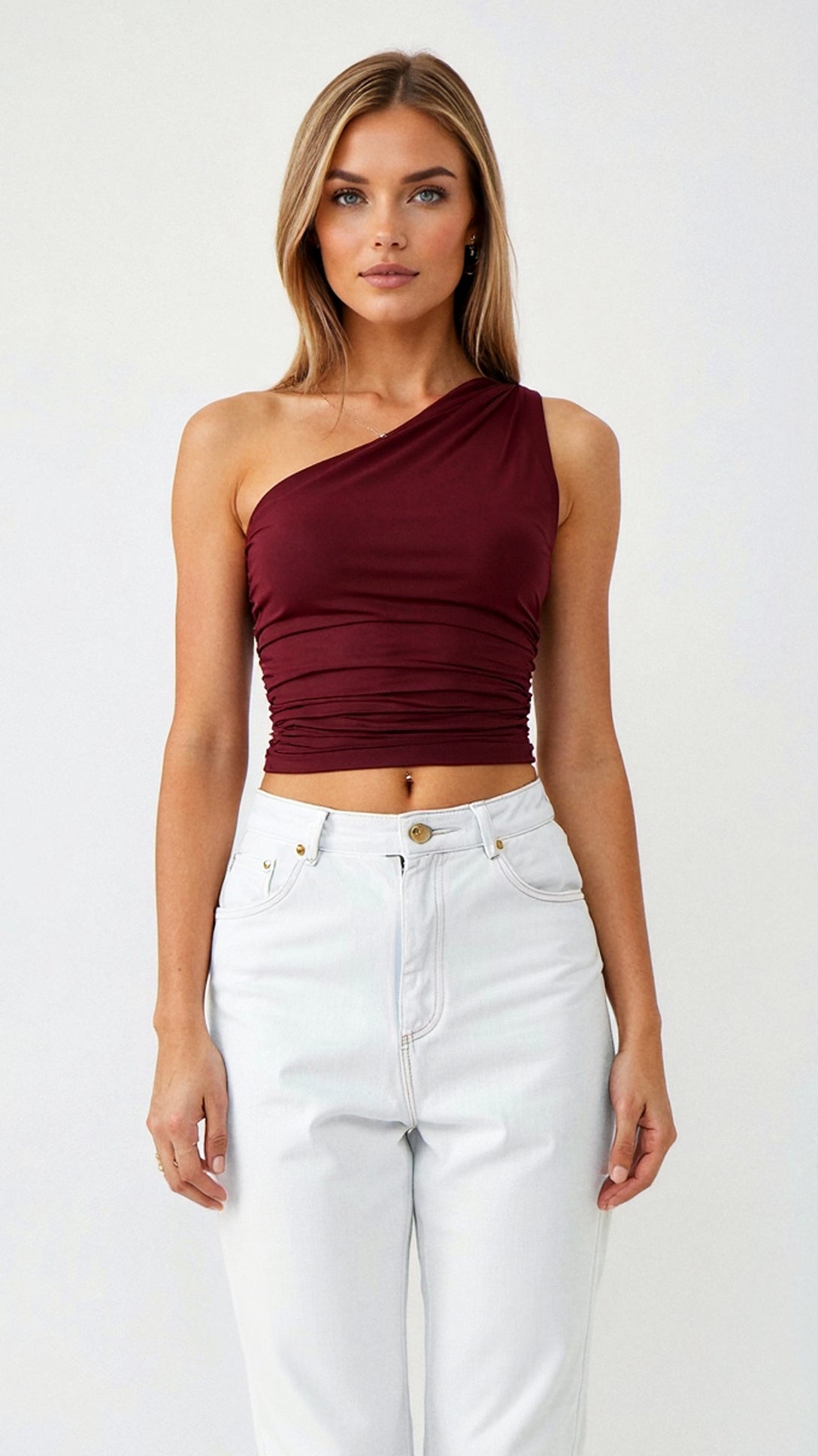 Sleeveless One-Shoulder Top Briony