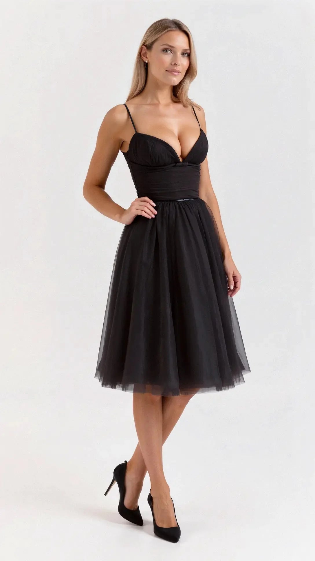 Calista Tulle Midi Dress