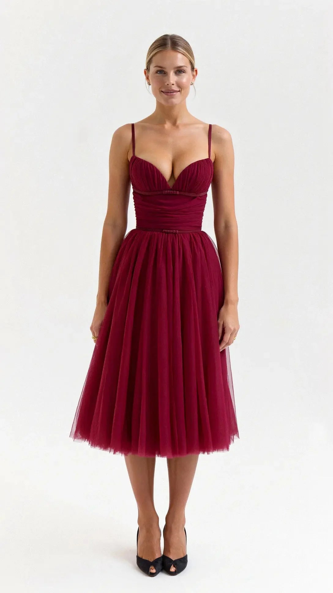 Calista Tulle Midi Dress