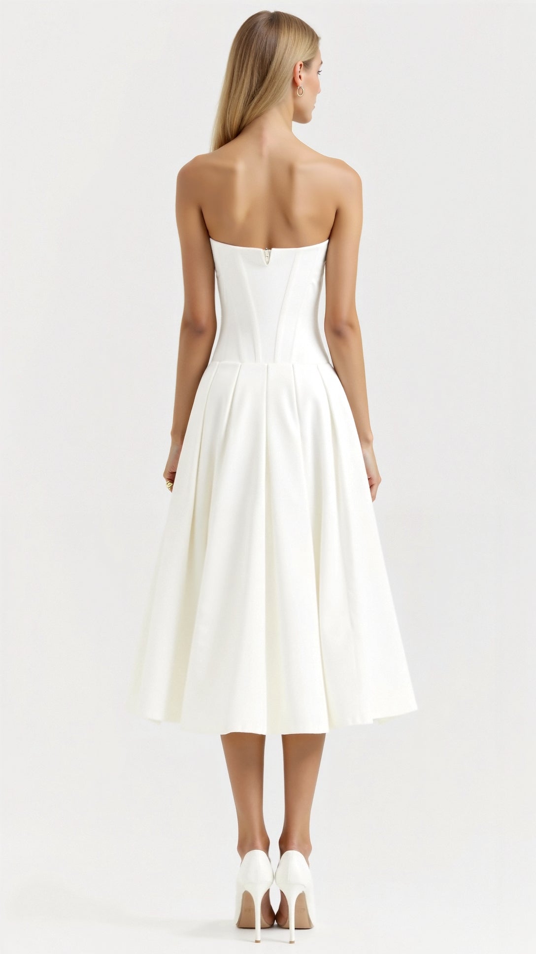 Strapless Midi Dress Celestia