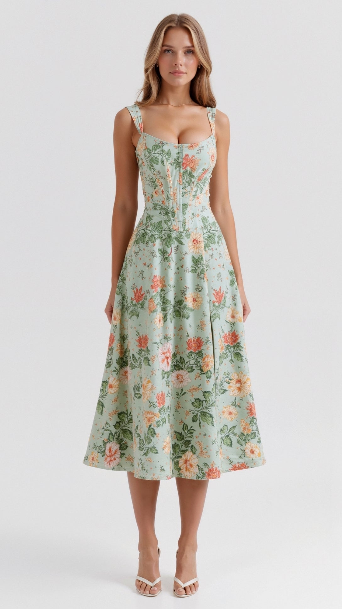 Dahlia Bloom Midi Dress