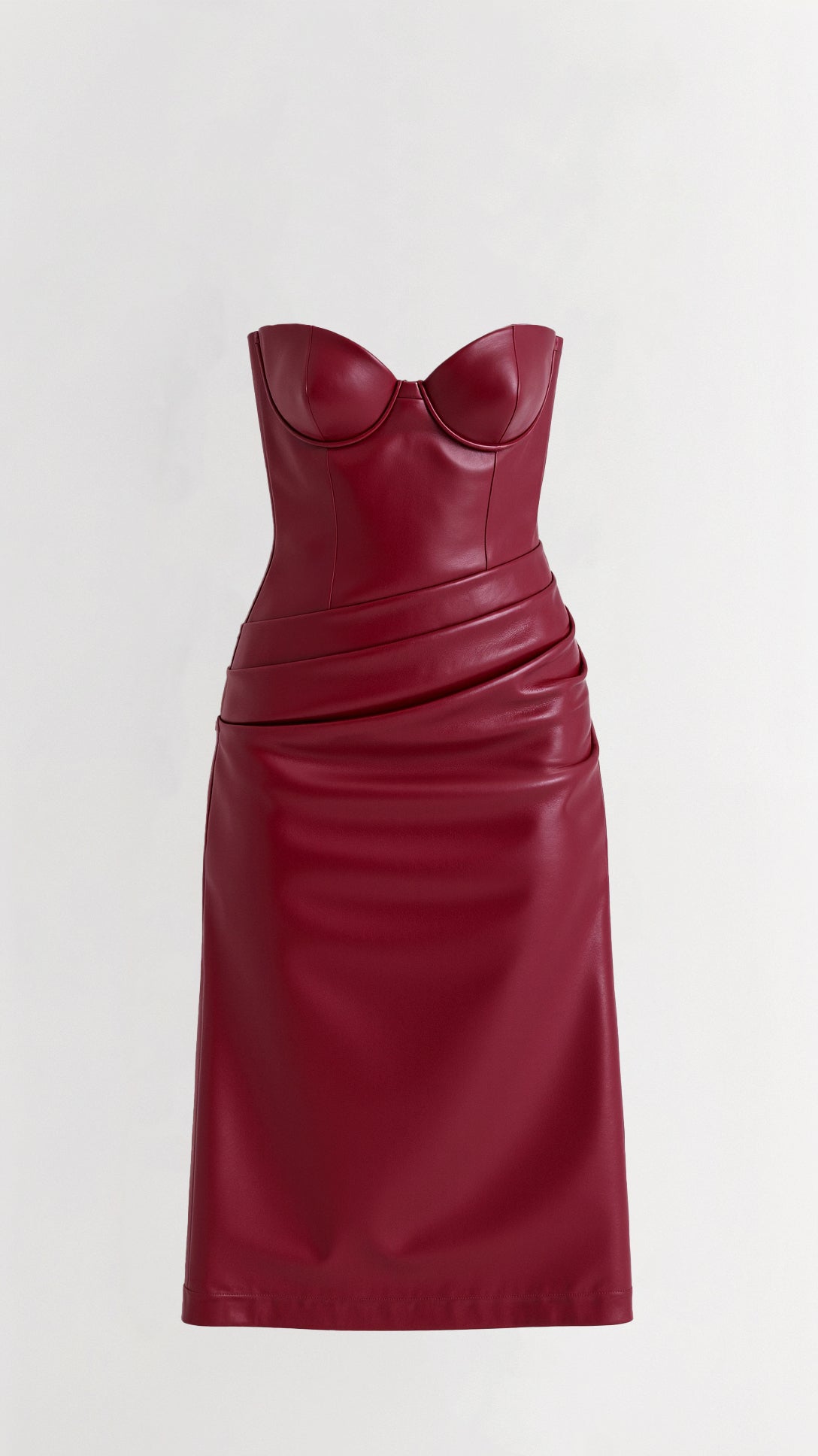 Eclipse Vegan Leather Midi Dress