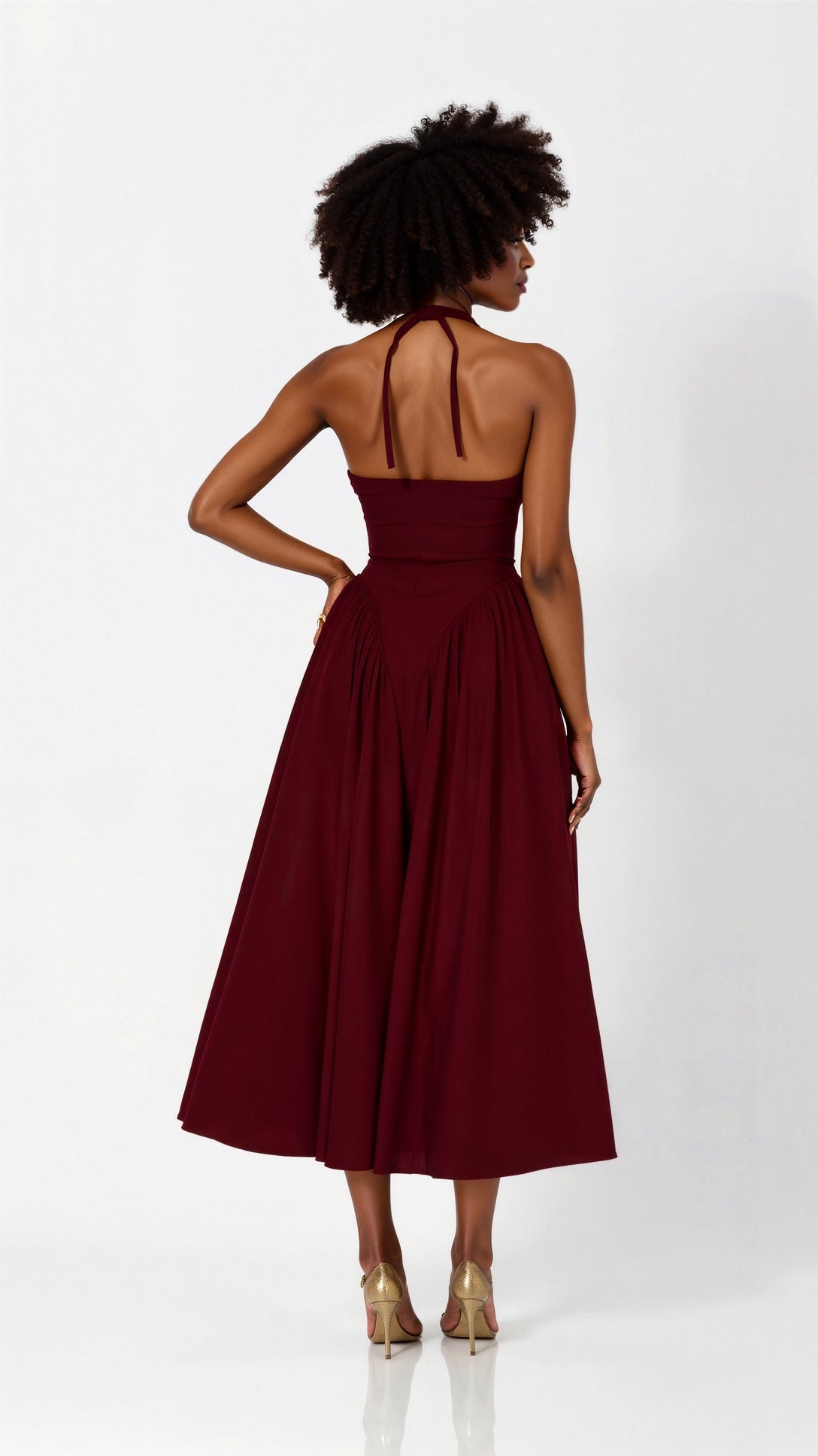 Ianthe Halter Neck Midi Dress