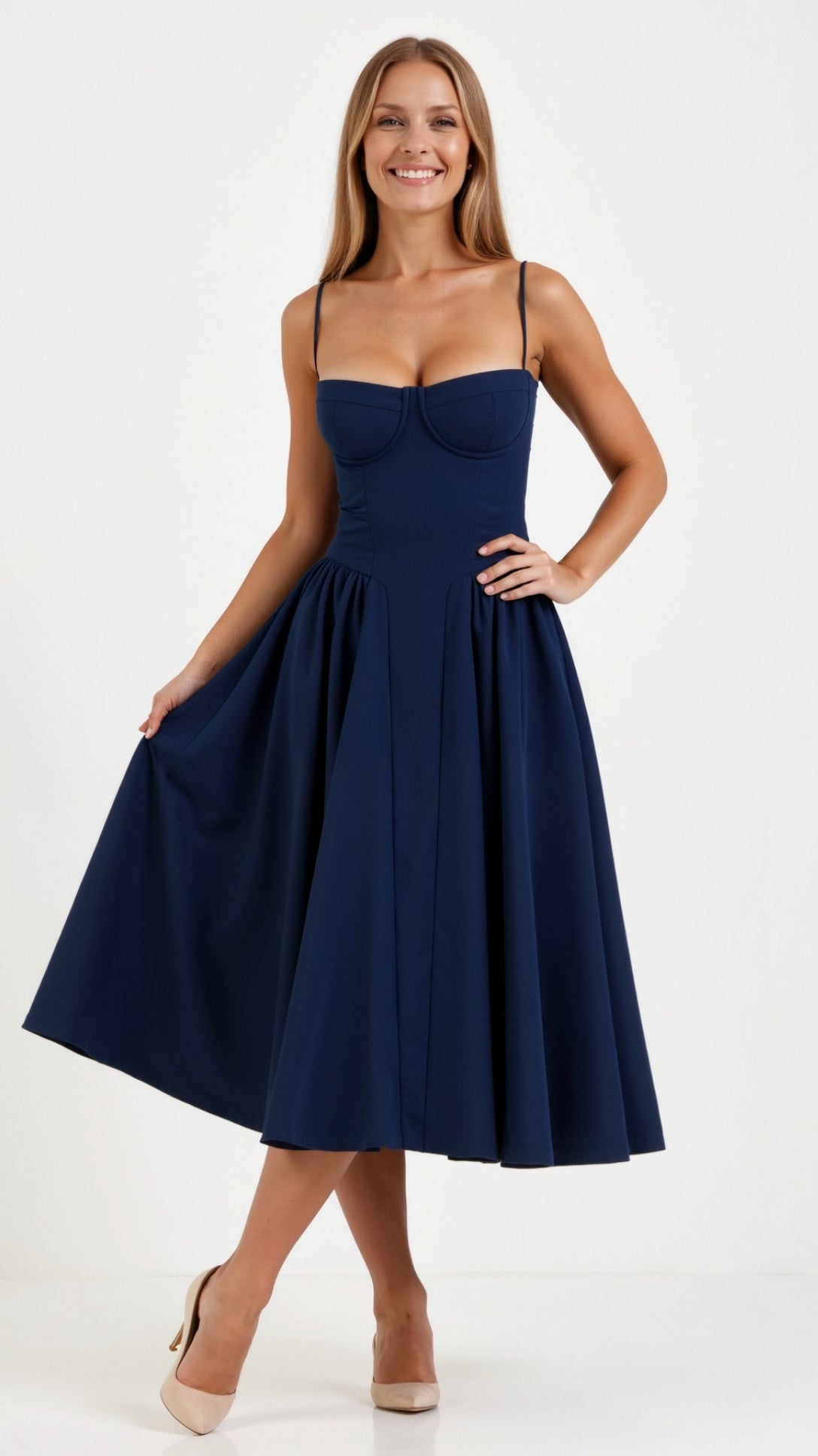 Odette Corset Midi Dress
