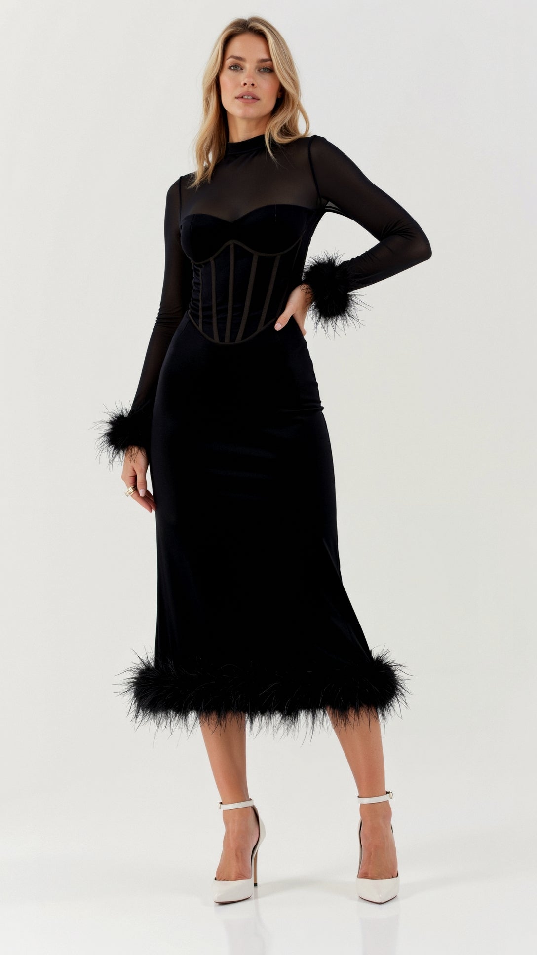 Lumière Corset Midi Dress