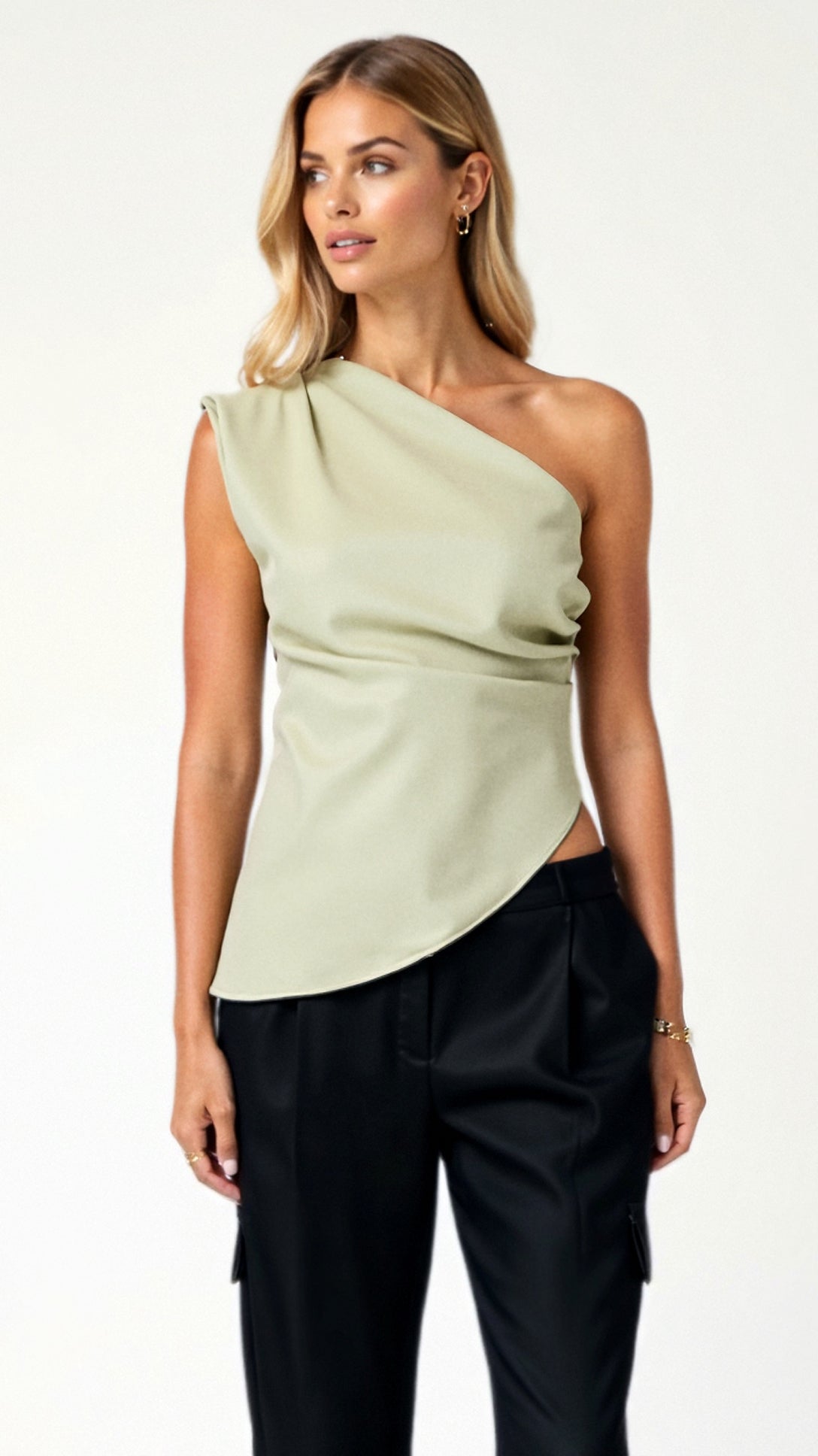 Sleeveless One-Shoulder Top Selene