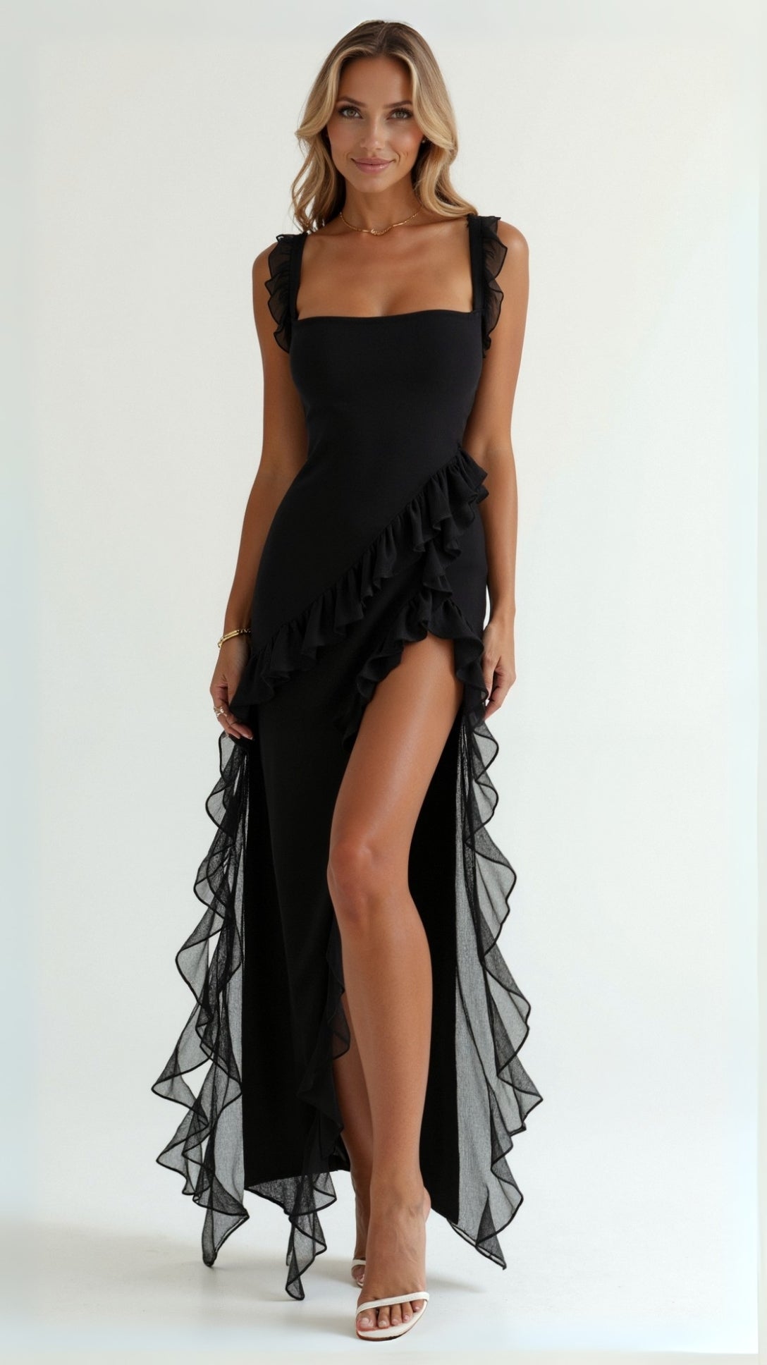 Susan Ruffled Maxi Dress